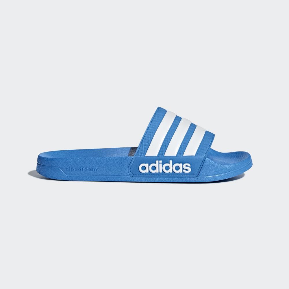 Adidas Men's Adilette Cloudfoam Slides Light Blue/White Ireland B42211